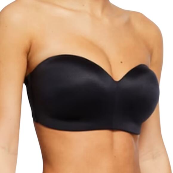 *NWOT Wacoal 854372 Staying Power Wire Free Strapless Black Bra – 32DD - Picture 1 of 6